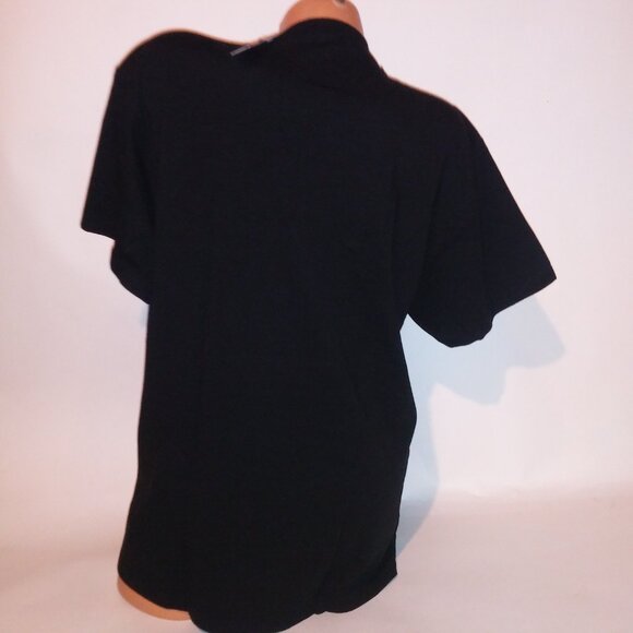 Victoria Secret PINK T Shirt‎ Black Cream Logo Crew Neck Short Sleeve Campus Tee - Picture 11 of 12